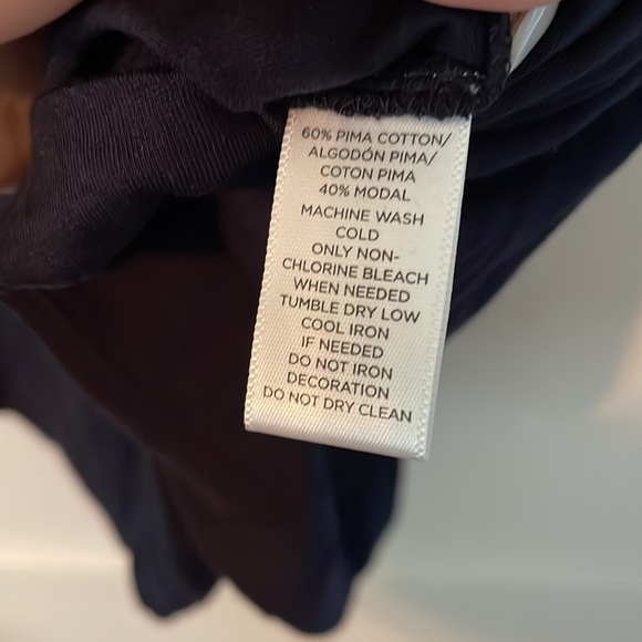 NWT Loft Navy Tie-Back V-Neck light weight shirt! - Picture 5 of 6